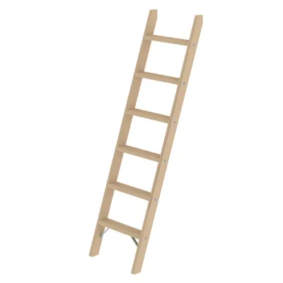 Produktbild von Günzburger Steigtechnik Stufen-Anlegeleiter Holz ohne Traverse 6 Stufen - 033706