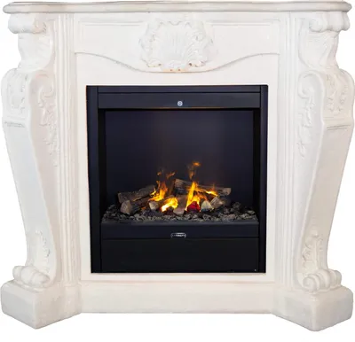 Image de Xaralyn cheminée à vapeur d'eau - Louis EAL-W - blanc pierre naturelle - 1500 Watt chauffage - avec télécommande - Opti-Myst cheminée électrique - cheminée encastrable inclus - cheminée décorative
