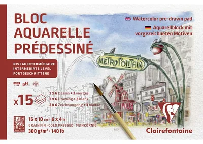 Productafbeelding van Clairefontaine 975727C, Meerkleurig, 300 g/m², 10 vellen