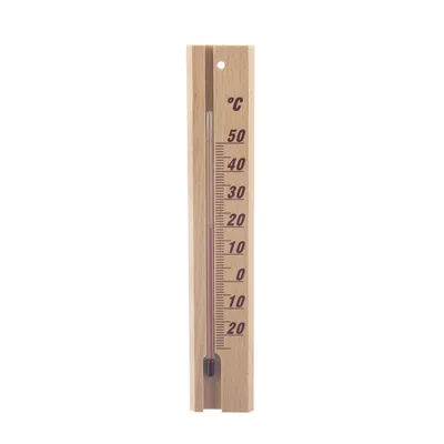 Image de Thermomètre en bois classique pour la température intérieure et extérieure