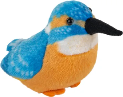 Produktbild von Wild Republic RSPB Eisvogel, Authentischer Tierlaut, Stofftier, 18 cm, Geschenk für Kinder, Plüschtier, Füllung aus gesponnenen recycelten Wasserflasc