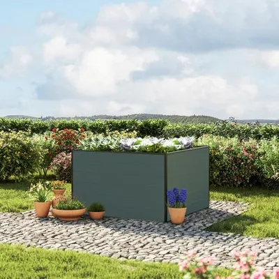 Produktbild von GFP Hochbeet Kräuter-Gemüse-Beet Aluminium CHRISTINA - 119x119x77cm - anthrazit