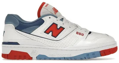 Obrázok produktu pre New Balance 550, farba: biela, červená, modrá (Atlantic Blue) - veľkosť EU 42