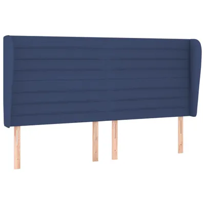 Obrázok produktu pre Čelo postele so záhybmi modré183x23x118/128 cm látka