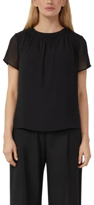Produktbild von s.Oliver 2177690.9999.36, Bluse, Erwachsener, Weiblich, Schwarz, Kurzärmel, Regular fit