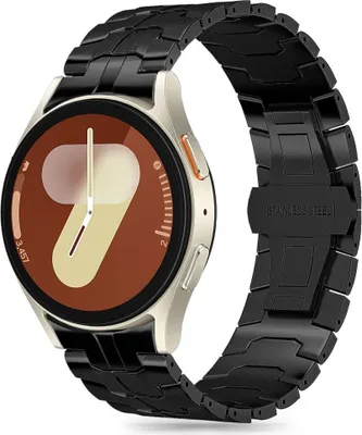 Produktbild von Tech-Protect Edelstahl Linie Samsung Galaxy Watch 4 / 5 / 5 Pro / 6 / 7 / Fe Schwarz