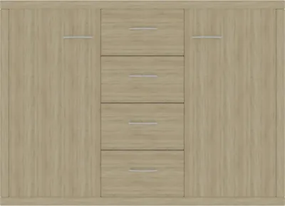 Produktbild von vidaXL Sideboard Sonoma-Eiche 88x30x65 cm Holzwerkstoff