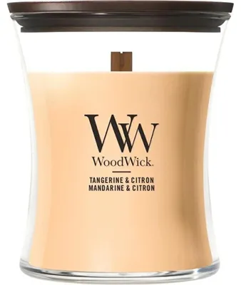 Zdjęcie produktu dla WoodWick Tangerine & Citron, Cylidner, Pomarańczowy, Mandarynka, Cytryna, 1 szt.