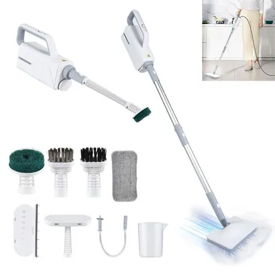Produktbild von Hausdampfreiniger, 1500W Dampfreiniger, 12 Zubehörteile, geeignet für Bodenreinigung, Textilreinigung, Fensterreinigung, Fliesenschlitzreinigung
