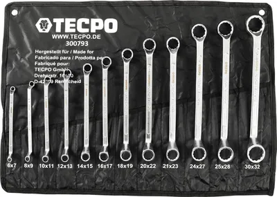 Produktbild von TECPO Doppel-Ringschlüssel-Satz SW 6-32mm, 12-tlg.