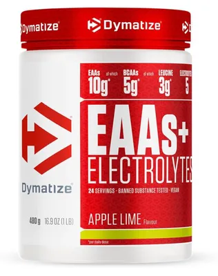 Produktbild von DYMATIZE EAAs + Electrolytes Apple Lime 480g 24 Portionen Aminosäuren