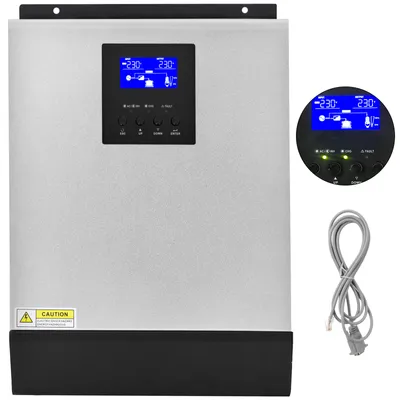 Productafbeelding van 2400W, 24V, hybride omvormer voor zonne-energie, 230V, 60A, met MPPT-lader, zuivere sinusgolf