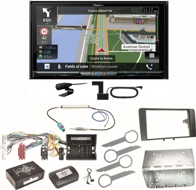 Produktbild von Pioneer AVIC-Z930DAB Bluetooth Navigation DAB+ CD Einbauset für Audi A3 8P 8PA