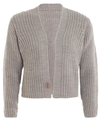 Produktbild von Knit Factory Marlo Kurze Strickjacke - Iced Clay - 36/38