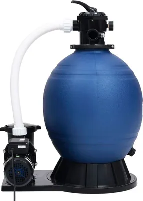 Produktbild von vidaXL Sandfilter mit 7-Wege-Ventil und 1000 W Pumpe Blau Schwarz
