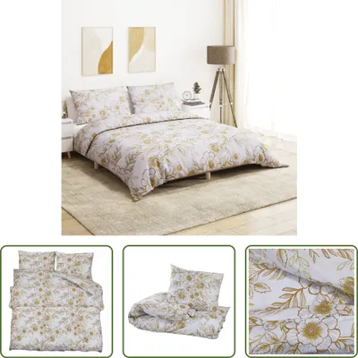 Obrázok produktu pre The Living Store Súprava posteľnej bielizne biela a hnedá 200x200 cm bavlna