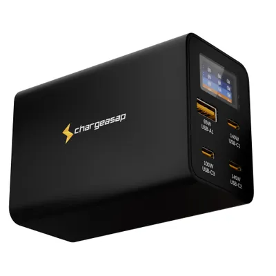 Produktbild von ChargeASAP Zeus 280 Watt GaN Ladegerät in Schwarz international