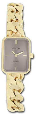 Image de Oozoo Montre-bracelet vintage, série Damenuhr, bracelet en métal doré, mouvement à quartz, affichage analogique, modèle D3UOC20363