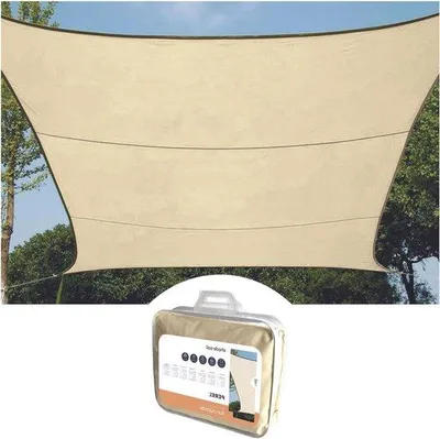 Produktbild von Famanu Sonnensegel UV-Schutz - creme - Polyester - 5 x 5 m