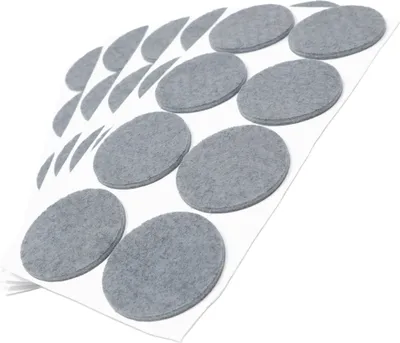Produktbild von Adsamm® | 40 x selbstklebende Filzgleiter / Grau / Ø 50 mm / rund / Möbelgleiter aus Filz mit 3.5 mm Stärke
