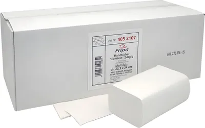 Immagine prodotto di FRIPA 4052107 FRIPA Papierhandtücher 4052107 Comfort Zick-Zack-Falzung 2-lagig 2.250 Tücher