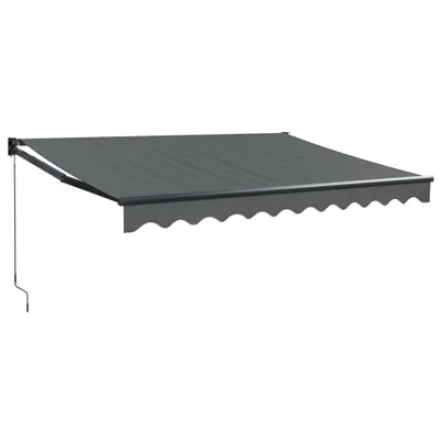 Image de vidaXL Auvent rétractable Anthracite 3x2,5 m Tissu et aluminium