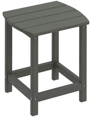Obrázek produktu pro Venkovní stolek z HDPE, odolný proti povětrnostním vlivům, 48 × 37 × 46 cm, šedý