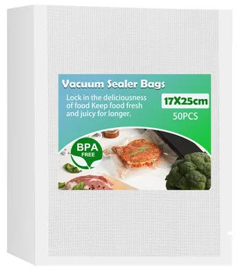 Obrázok produktu pre Vakuové vrecká s reliéfom, 17 x 25 cm, hrúbka 200 µm, vhodné na mrazenie a prípravu jedál metodou Sous Vide