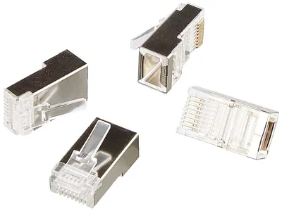 Produktbild von LogiLink RJ45 Stecker für Rundkabel Kat.5e geschirmt 100 Stück