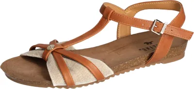 Produktbild von Mustang Damen Sandale T-Steg Schnalle Kreuzriemen 1307-814, Größe:40 EU, Farbe:Braun