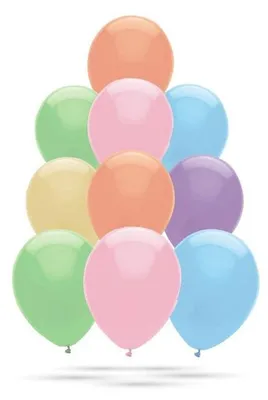 Produktbild von 30 pastellfarbene Latex Luftballons für Heliumfüllung