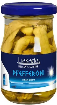 Produktbild von Liakada Pfefferoni scharf-pikant 90 G Glas Scharf-pikant Glutenfrei Laktosefrei