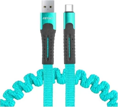 Produktbild von USB-Ladekabel USB-A auf USB-C, 1.2 m, Spiralkabel