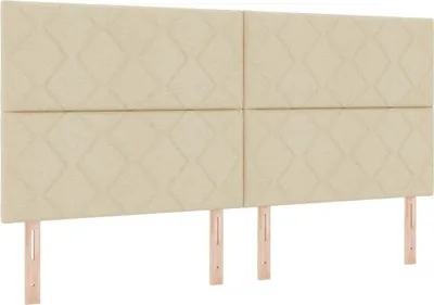 Image de Tête de lit vidaXL Crème 200 cm Tissu