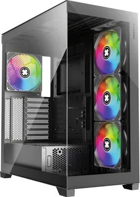 Produktbild von XILENCE Xilent Gleam X818.ARGB Gaming ATX PC-Gehäuse schwarz, RGB ATX Midi Tower