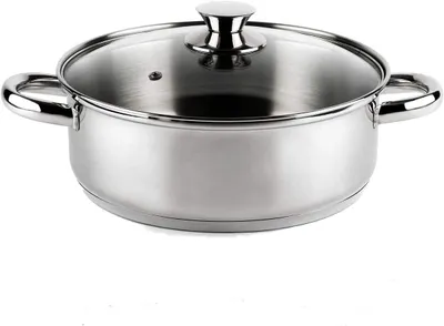 Zdjęcie produktu dla Sosiera 22 cm, Stal nierdzewna 18/10, dno kapsułkowe, do gotowania