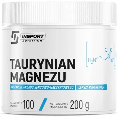 Produktbild von Magnesiumtaurat Pulver 200 g Magnesium B6 Muskelkrämpfe INSPORT