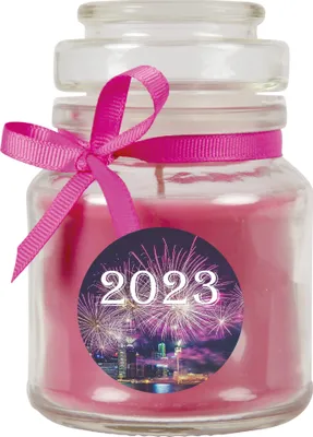 Produktbild von HS Candle "Neujahr" Duftkerze im Bonbonglas - viele Motive zur Auswahl, Duftkerze als Ideale Neujahrs Dekoration