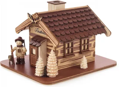 Obrázok produktu pre Fajčiareň "Forsthaus" s lovcom" VxŠxH 13,5x10x16cm NOVINKA
