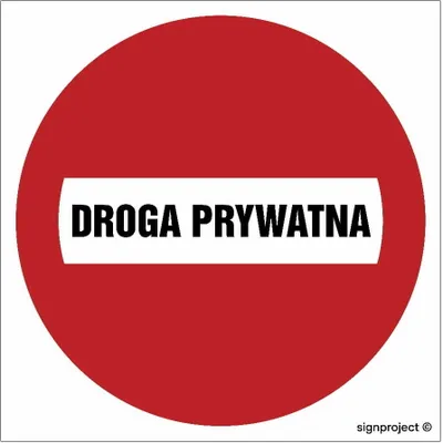 Obrázek produktu pro Zákaz vjezdu - SOUKROMÁ CESTA - dopravní značka 300 X 300 vodotěsný panel