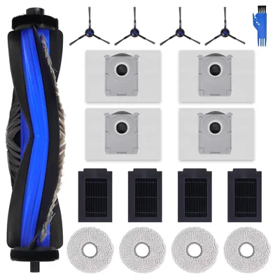 Ersatzteile für T50 Max Pro Omni – 1 Hauptbürste, 4 Filter, 4 Seitenbürsten