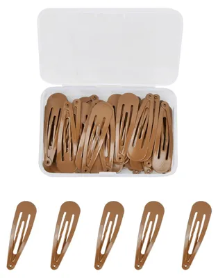 Produktbild von 50 schwarze Haarspangen, 5 cm Haarspangen für Mädchen, Kinderhaarspangen, Haarspangen aus Metall, Haaraccessoires, Haarspangen für Mädchen, Kinder und Frauen (braun)
