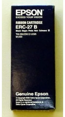 Produktbild von Epson ERC27B Farbbandkassette für TM-U290/II, -U295, M-290, Schwarz, Epson M-290 Epson TM-U295 Epson TM-U295P, Punktmatrix, Schwarz, China, Epson, 30 mm