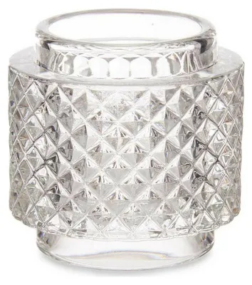 Kerzenhalter mehrfarbig Glas 9x9x8,8 cm 1 Stück