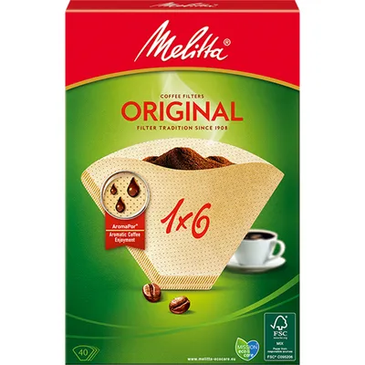 Zdjęcie produktu dla Melitta Original woreczki filtrujące do kawy 1x6 naturalny brąz 40 szt