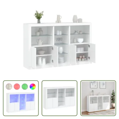 Zdjęcie produktu dla Kredens Living Store z oświetleniem LED Biały 162x37x100 cm