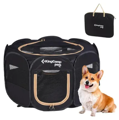 Produktbild von Welpenlaufstall KingCamp Ancona M KKT2402 Schwarz