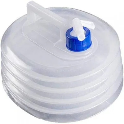 Immagine prodotto di Contenitore pieghevole per l'acqua, serbatoio da esterno con rubinetto, senza BPA, per il campeggio e i viaggi - FLDWTR
