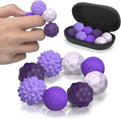 Obrázok produktu pre Magnetická antistresová loptička 8 ks, 2,2 až 2,5 cm, silikón, do kancelárie