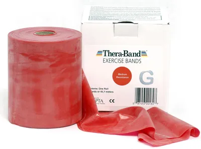 Obrázek produktu pro THERA-BAND TheraBand cvičební pásek v tyrkysové barvě MEDIUM STRONG, RED MEDIUM STRONG, RED -